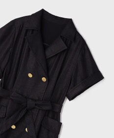 GRACE CONTINENTAL リネンタッチミリタリードレス