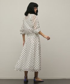 GRACE CONTINENTAL ドットフロッキータックスカート