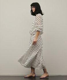 GRACE CONTINENTAL ドットフロッキータックスカート