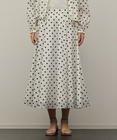 GRACE CONTINENTAL ドットフロッキータックスカート