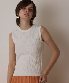 GRACE CONTINENTAL モノグラムニットトップ