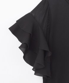 GRACE CONTINENTAL シアーフレアスリーブトップ