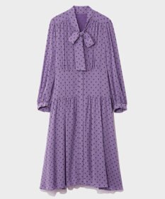 GRACE CONTINENTAL ドットラメジャガードドレス