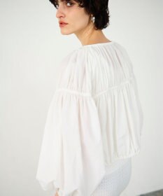 GRACE CONTINENTAL ギャザータフタブルゾン