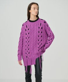 GRACE CONTINENTAL オーバーケーブルニットトップ