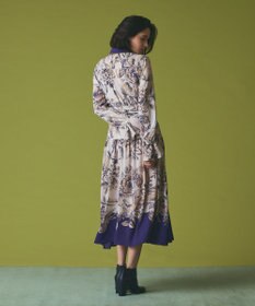 GRACE CONTINENTAL ボタニカルドレープワンピース