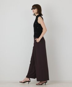 GRACE CONTINENTAL ビジューリブニットトップ