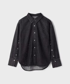 GRACE CONTINENTAL ビジューデニムシャツ ブラック