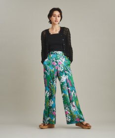 GRACE CONTINENTAL ボタニカルプリントワイドパンツ