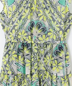 GRACE CONTINENTAL シフォンプリントティアードワンピース