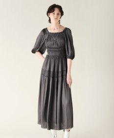 GRACE CONTINENTAL スクエアギャザーワンピース