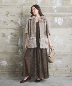 グレースコンチネンタル ポンチョ　コート　美品 ムートンポンチョコート / GRACE CONTINENTAL | GRACE