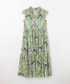 GRACE CONTINENTAL シフォンプリントティアードワンピース