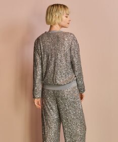 GRACE CONTINENTAL スパンコールニットカーディガン