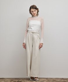 GRACE CONTINENTAL シアーハイネックニットトップ