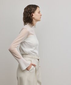 GRACE CONTINENTAL シアーハイネックニットトップ
