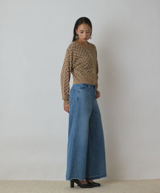 GRACE CONTINENTAL ドットフロッキーニットカーディガン