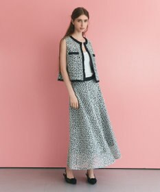 GRACE CONTINENTAL フェザーembドレス