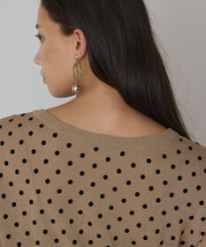 GRACE CONTINENTAL ドットフロッキーニットカーディガン