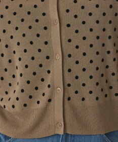 GRACE CONTINENTAL ドットフロッキーニットカーディガン