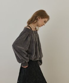 GRACE CONTINENTAL バルーンモールカットカーディガン