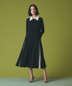 GRACE CONTINENTAL クレリックバイカラーワンピース ブラック