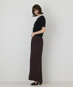 GRACE CONTINENTAL レースカラーラメニットトップ