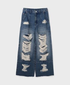 GRACE CONTINENTAL ハードクラッシュデニムパンツ