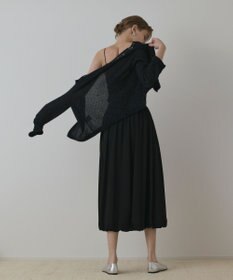 GRACE CONTINENTAL ラメフェザ－ニットカーディガン