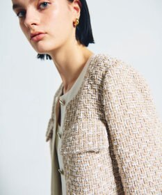 GRACE CONTINENTAL ツイードトリミングジャケット