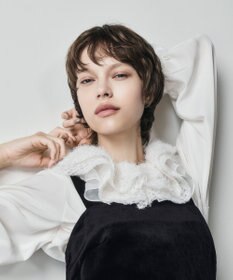 GRACE CONTINENTAL フェザーチュールカラーブラウス