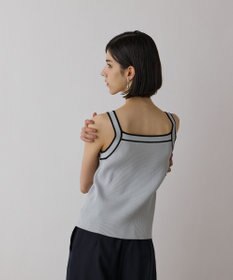 GRACE CONTINENTAL バイカラーリブニットトップ