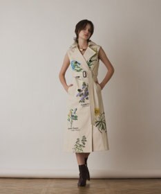 GRACE CONTINENTAL プリントトレンチワンピース