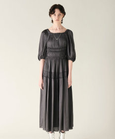 GRACE CONTINENTAL スクエアギャザーワンピース