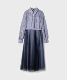 GRACE CONTINENTAL コードレースプリーツワンピース