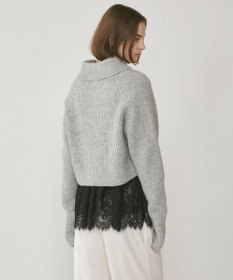 GRACE CONTINENTAL 畦zipニットトップ