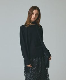 GRACE CONTINENTAL ボウ付ニットトップ ブラック