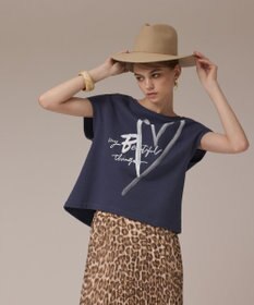 GRACE CONTINENTAL ハートプリント裏毛トップ