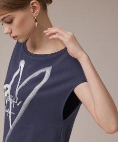 GRACE CONTINENTAL ハートプリント裏毛トップ