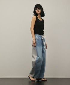 GRACE CONTINENTAL コンビドロストデニムパンツ ブルー