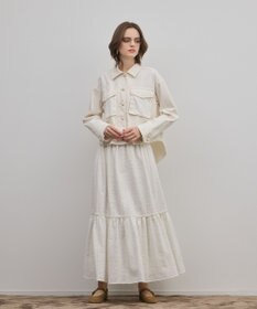 GRACE CONTINENTAL ティアードエンブロイダリースカート