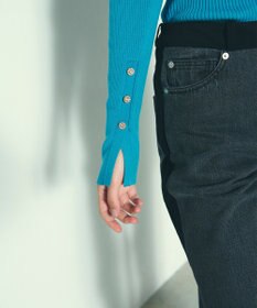 GRACE CONTINENTAL ビジューリブニットトップ