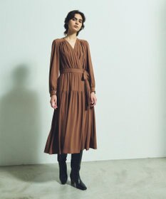 36️実寸サイズ美品♪ GRACE CONTINENTALウエストゴム カシュクール ワンピース