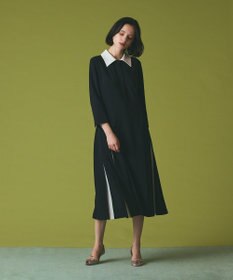 GRACE CONTINENTAL クレリックバイカラーワンピース