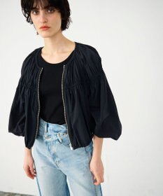 GRACE CONTINENTAL ギャザータフタブルゾン