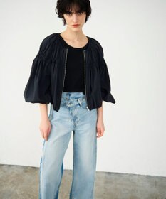 GRACE CONTINENTAL ギャザータフタブルゾン