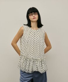 GRACE CONTINENTAL チュールティアードブラウス