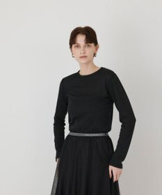 GRACE CONTINENTAL ラメクルーカットトップ