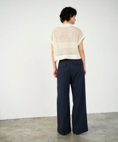 GRACE CONTINENTAL メッシュルーズニットトップ