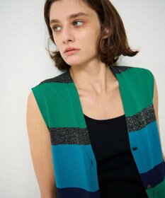 GRACE CONTINENTAL ニットマルチボーダージレ